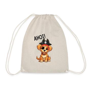 Piratenhund - Turnbeutel - Natur - Vorne