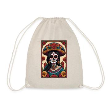 Santa Muerte Tea - Drawstring Bag - nature - Front
