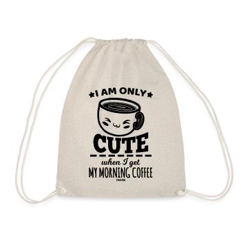 sweet coffee cup - Drawstring Bag - nature - Front