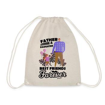 Papa Fille Enfant Fête des pères Fille Cadeau - Sac de sport léger - nature - Devant
