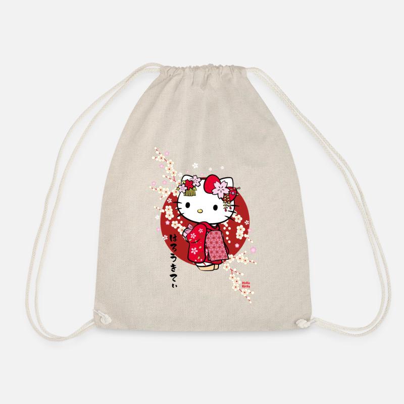 Hello Kitty Dans Un Kimono Avec Des Fleurs - Sac de sport léger - nature