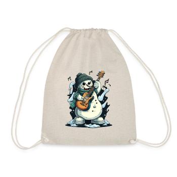 Rockin Schneemann - Turnbeutel - Natur - Vorne