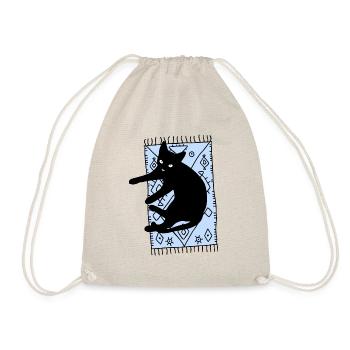 Katze auf dem Teppich - Turnbeutel - Natur - Vorne