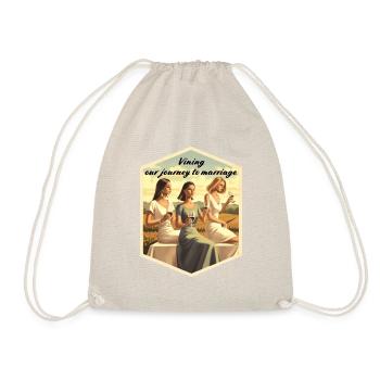 Vining Notre voyage vers le mariage. mariée aimant le vin - Sac de sport léger - nature - Devant