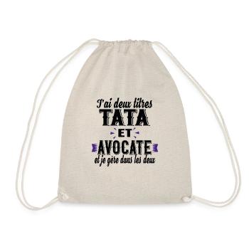 Avocate Avocat Tata Femme Cadeau Métier Famille - Sac de sport léger - nature - Devant