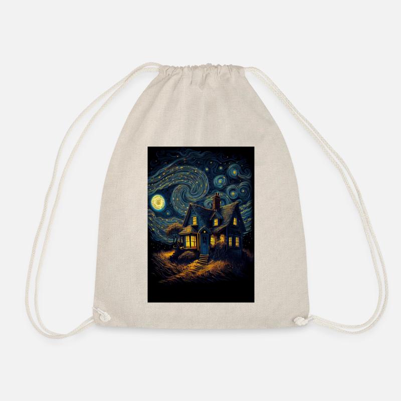 house starry night - Turnbeutel - Natur