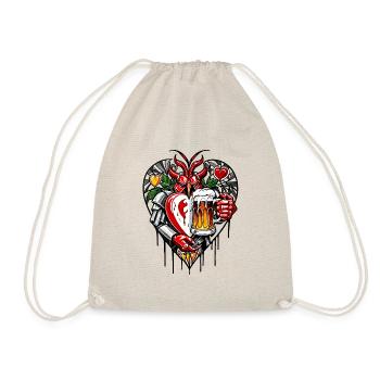I love beer - Drawstring Bag - nature - Front