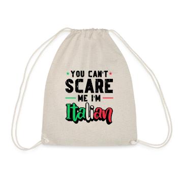 Italian Italy Funny Saying Gift Idea - Drawstring Bag - nature - Front