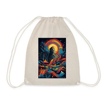 Trippy Explosion - Psychedelic Motif - Drawstring Bag - nature - Front