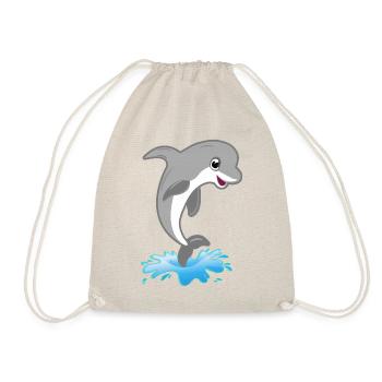 Dauphin mignon sautant - Sac de sport léger - nature - Devant
