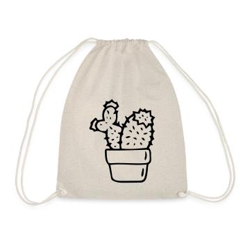 Kaktus Kakteen Geschenkidee - Turnbeutel - Natur - Vorne