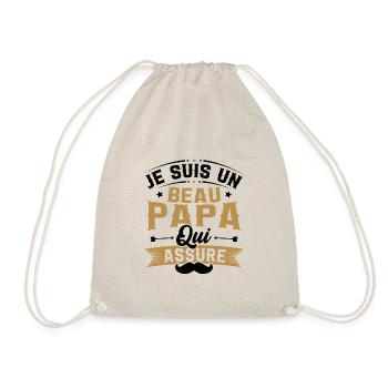 Je suis un Beau papa qui assure cadeau beau-papa - Sac de sport léger - nature - Devant