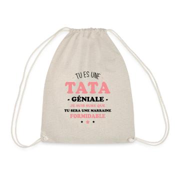 Une tata géniale et une marraine formidable - Sac de sport léger - nature - Devant