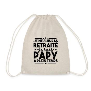 Je ne suis pas retraité je suis papy à plein temps - Sac de sport léger - nature - Devant