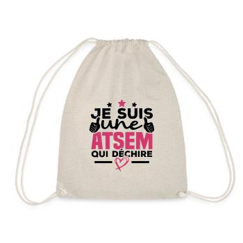 Je suis une ATSEM qui déchire - Sac de sport léger - nature - Devant