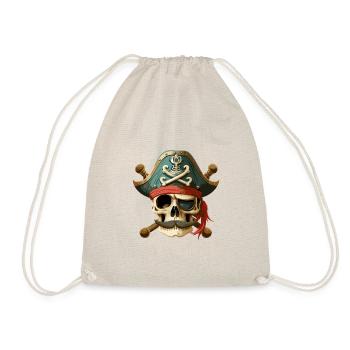 Pirate Captain Skull & Bones - Turnbeutel - Natur - Vorne