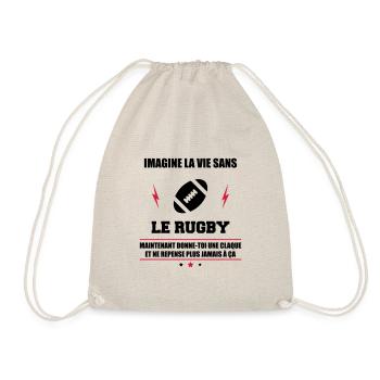 Stellen Sie sich ein Leben ohne Rugby vor: Rugby-Spieler - Turnbeutel - Natur - Vorne