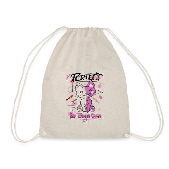 Cat, Perfect and Crazy, Graffiti - Drawstring Bag - nature - Front