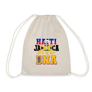 Haiti Haitian Jamaica Combination I Gift - Drawstring Bag - nature - Front