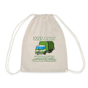 Müllwagen Liebe Müllabfuhr Kind Junge I Geschenk - Turnbeutel - Natur - Vorne