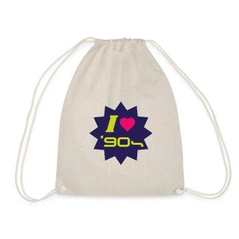 i Love the 90's J'adore les années 90 Funky House - Sac de sport léger - nature - Devant