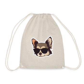 Cool Chihuahua Vintage Hundeliebhaber Puppy - Turnbeutel - Natur - Vorne