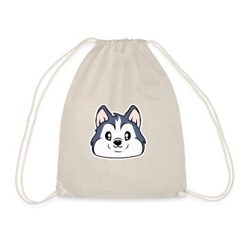 Little Husky Dog Lover Puppy - Drawstring Bag - nature - Front