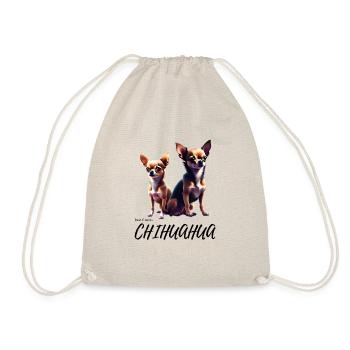 Chihuahua best friends Shirt and Accessories - Drawstring Bag - nature - Front