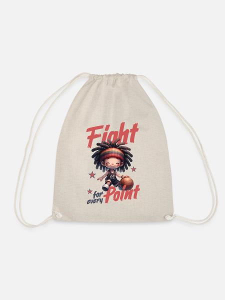 Fight for every Point Basketball - Turnbeutel - Natur