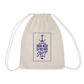 Sylt Geschenk - Turnbeutel - Natur - Vorne