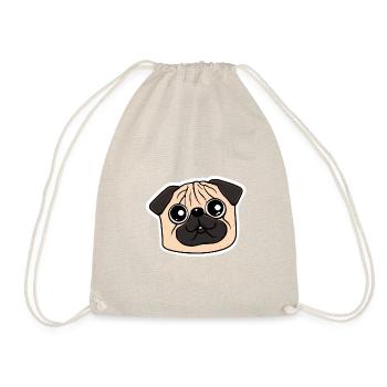 Cutest Pug Vintage Hundeliebhaber Puppy - Turnbeutel - Natur - Vorne
