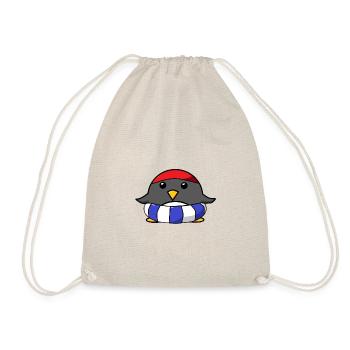 Pinguin Schwimmreifen Badekappe Schwimmen Sport - Turnbeutel - Natur - Vorne