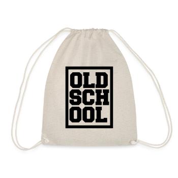 Old School Hip Hop Text T-Shirt Retro Geschenk - Turnbeutel - Natur - Vorne