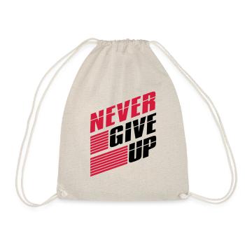 team logo balken striche we never give up niemals - Turnbeutel - Natur - Vorne