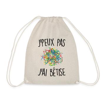 J'peux pas j'ai bêtise - Sac de sport léger - nature - Devant