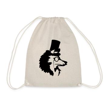 Mr. Wolf Gentlemen Cylinder - Drawstring Bag - nature - Front