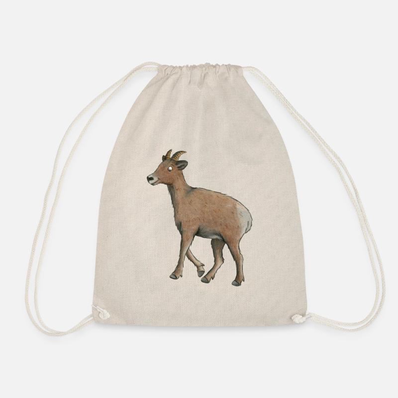 mountain goat - Drawstring Bag - nature