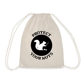 Protect your Nuts - Drawstring Bag - nature - Front