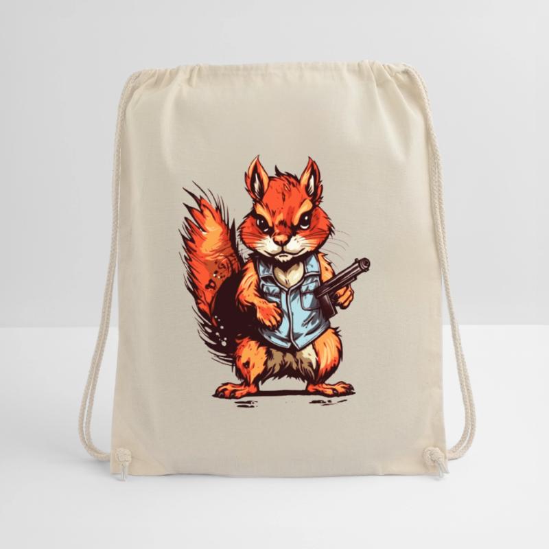 Eichhörnchen als bewaffneter Söldner Turnbeutel