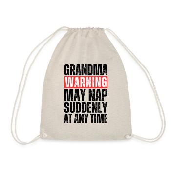 Grandma warning - Drawstring Bag - nature - Front