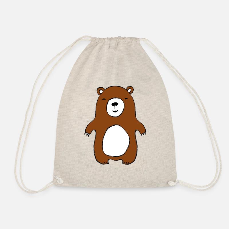 Bear - Drawstring Bag - nature