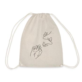 Papillon à la main Line Art - minimaliste - Sac de sport léger - nature - Devant