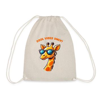 giraffe comic cool - Turnbeutel - Natur - Vorne