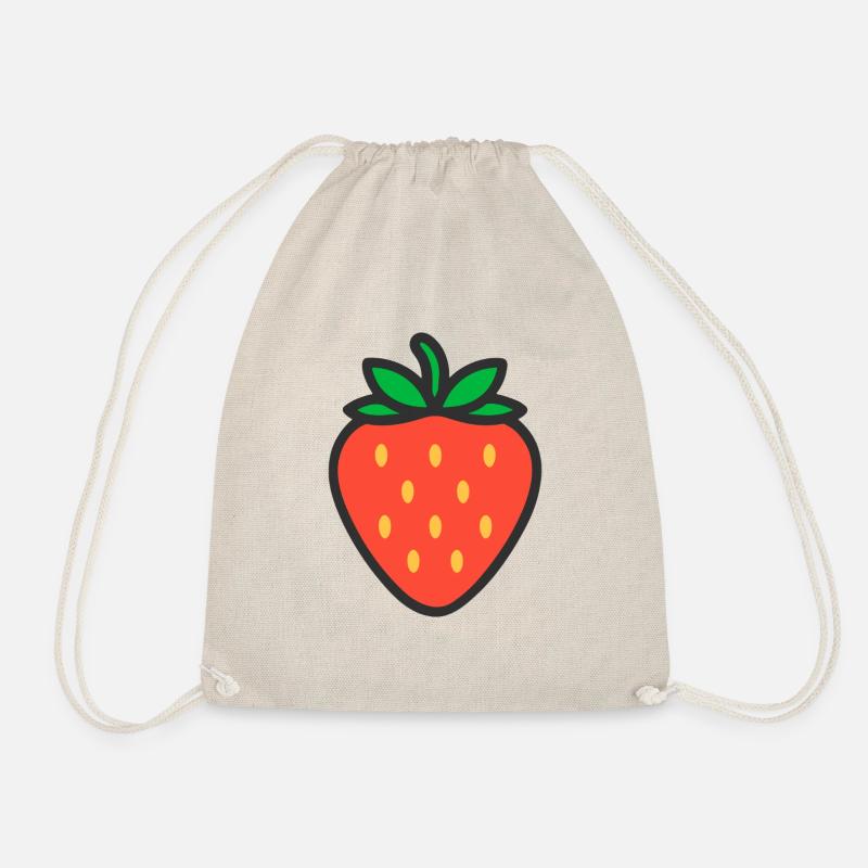 ERDBEERE LOGO ICON FRUCHT - Turnbeutel - Natur