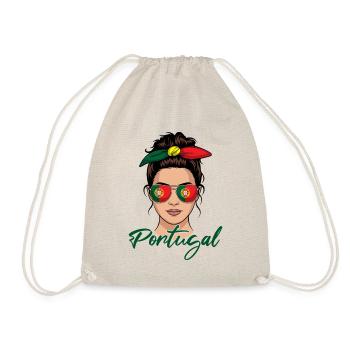 Fille Portugaise Femme Drapeau Portugal - Sac de sport léger - nature - Devant
