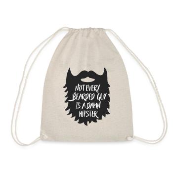 No Hipster Beard - Anti Hipster - Drawstring Bag - nature - Front