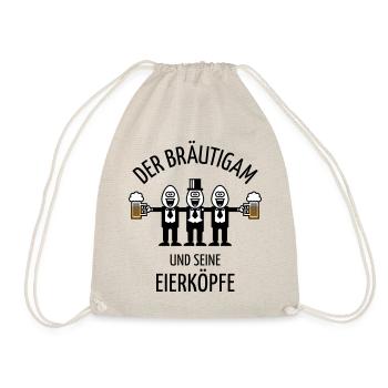 Der Bräutigam Und Seine Eierköpfe (JGA / POS / 3C) - Turnbeutel - Natur - Vorne