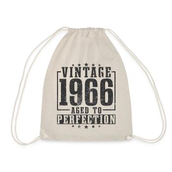 Born in 1966 Birthday Vintage Gift - Drawstring Bag - nature - Front