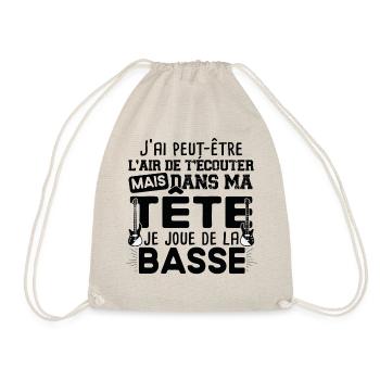 Basse Bassiste Guitare Guitariste Musique Musicien - Sac de sport léger - nature - Devant