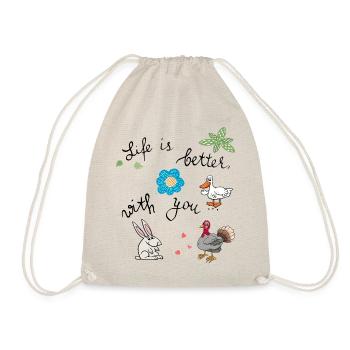 life is better with you - Turnbeutel - Natur - Vorne
